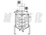 双搅拌刮板式反应罐